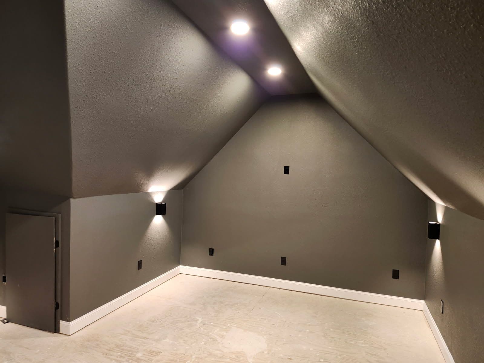 Gallery photos for Attic Transformation into Stunning Media Room: Image #1